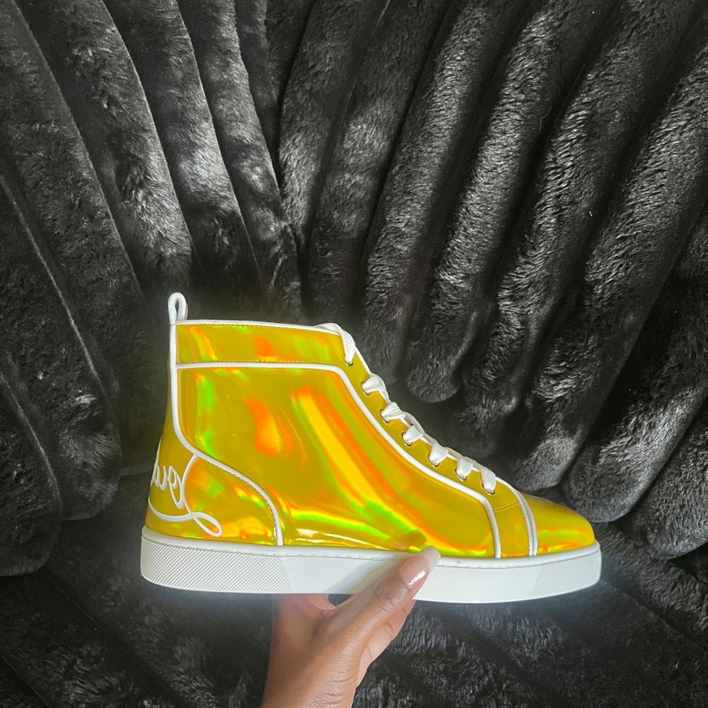 Christian Louboutin Printed High Top Sneakers